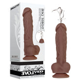 Evolved Big Shot Squirting Dildo - Brown